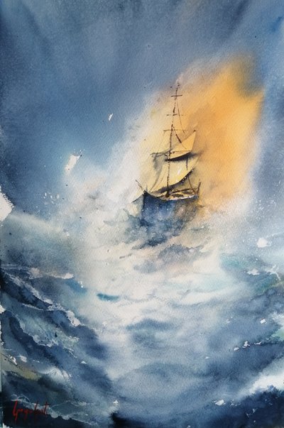 Door de storm heen door Giorgio Gosti
