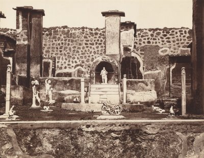 Huis van Marcus Lucretius, Pompeii, ca 1870 (foto) door Giorgio Sommer