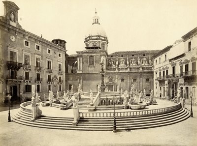 Pretoria-fontein, Palermo, Italië, foto door Giorgio Sommer door Giorgio Sommer