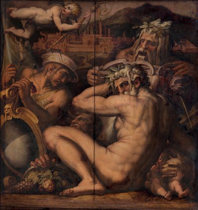 Allegorie van Borgo San Sepolcro en Anghiari, 1563-1565 door Giorgio Vasari
