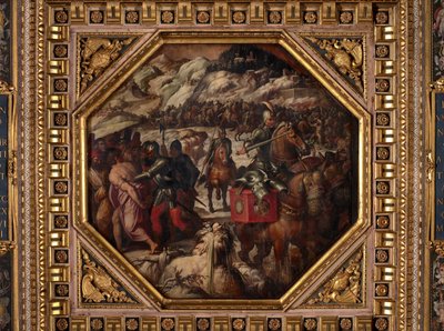 Nederlaag van de Venetianen in Casentino door Giorgio Vasari