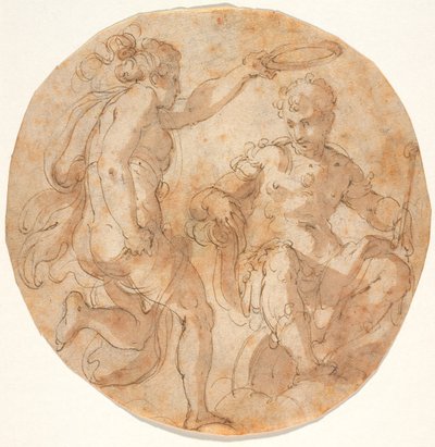 Florentia kroont Cosimo I op wolken door Giorgio Vasari