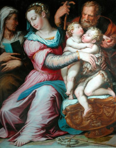 Heilige Familie met St. Johannes door Giorgio Vasari