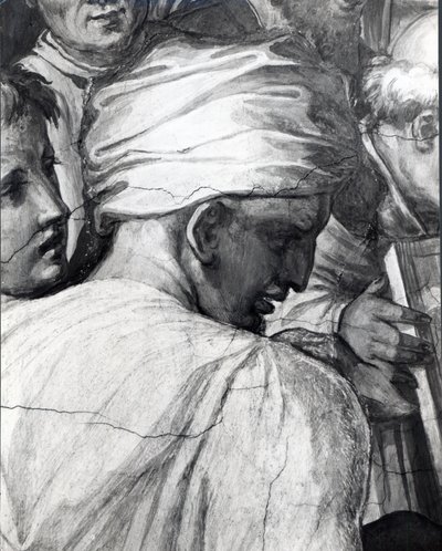 Portret van Luca della Robbia in de Sala di Cosimo il Vecchio door Giorgio Vasari