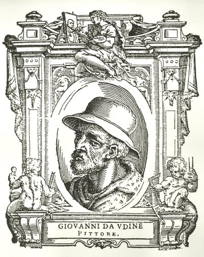 Portret van Giovanni da Udine door Giorgio Vasari