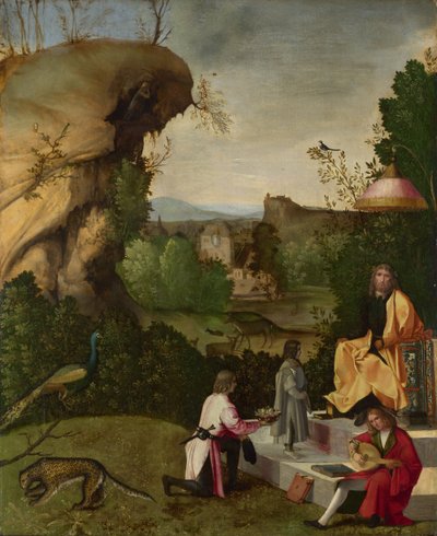 Hulde aan een dichter, begin 16e eeuw door Giorgione,