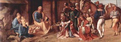 Italiaans: Aanbidding van de Wijzen Aanbidding van de Wijzen door Giorgione