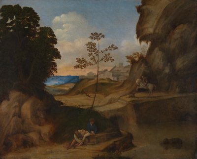 Italiaans: Il Tramonto (De Zonsondergang) door Giorgione