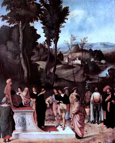 Engels: Mozes ondergaat Vuurproef door Giorgione