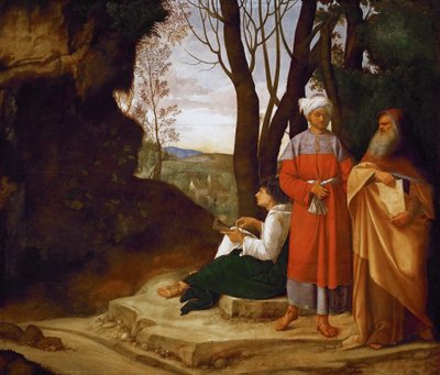 Drie filosofen door Giorgione