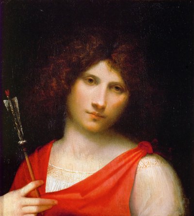 Jonge man met pijl door Giorgione da Castelfranco