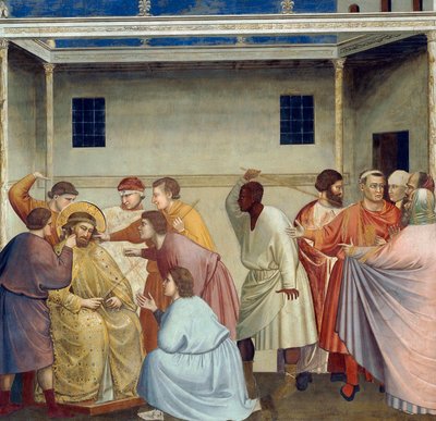 Geseling van Christus (detail) door Giotto (c.1266 1337)