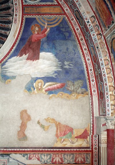 Geschiedenis van het Nieuwe Testament: De Hemelvaart van Christus - Fresco door Giotto (c.1266 1337)