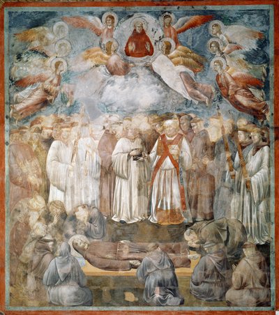 De begrafenis van Sint Franciscus van Assisi en de verificatie van stigmata door Giotto (c.1266 1337)
