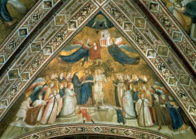 Het mystieke huwelijk van St. Franciscus met Heilige Armoede door Giotto di Bondone school of Giotto di Bondone school of