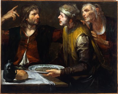 Esau verkoopt zijn eerstgeboorterecht door Giovacchino Assereto