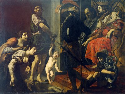 Oordeel van Salomo door Giovanni Battista Caracciolo