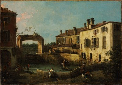 Sluis bij Dolo door Giovanni Antonio Canal