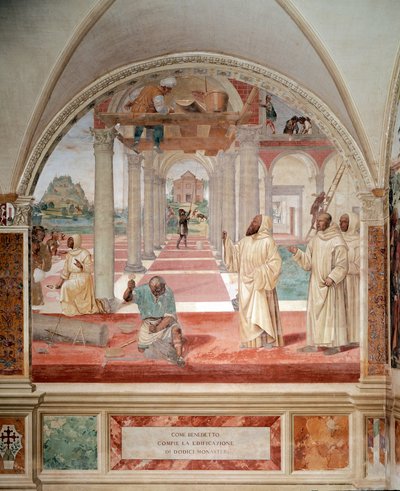 Benedictus bouwde twaalf kloosters door Giovanni Antonio Bazzi Sodoma