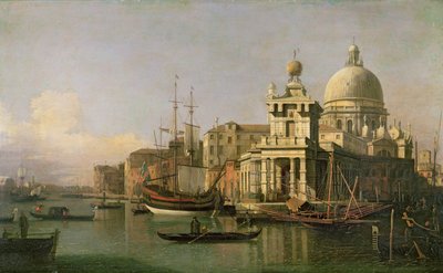 Een uitzicht op de Dogana en Santa Maria della Salute door Giovanni Antonio Canal