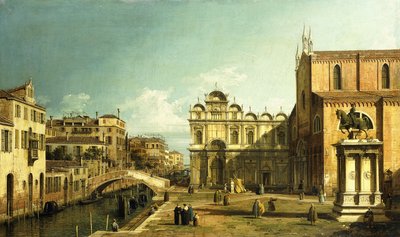 Het Campo Santi Giovanni e Paolo, Venetië, 1738-9 door Giovanni Antonio Canal