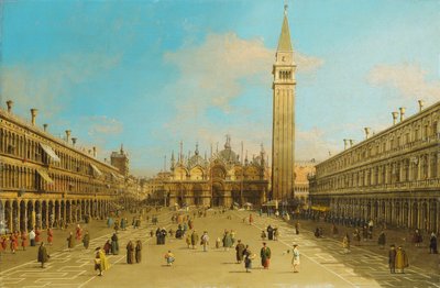 Het Piazza San Marco, Venetië, kijkend naar het Oosten door Giovanni Antonio Canal