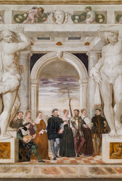 Uitnodiging tot de Dans, Hoofdzaal, ca. 1570 door Giovanni Antonio Fasolo