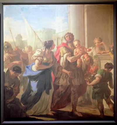 Hector en Andromache, c.1708-10 door Giovanni Antonio Pellegrini