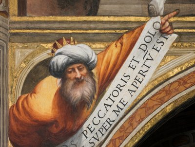 Centrale Beuk, Derde Zuidelijke Span, IL Pordenone 1520, Buste met Profeet door Giovanni Antonio Pordenone
