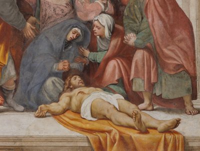 Counterfaccata, IL Pordenone, Kruisafneming 1522, (detail) door Giovanni Antonio Pordenone