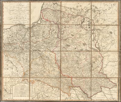 1807 kaart van Polen door Giovanni Antonio Rizzi Zannoni