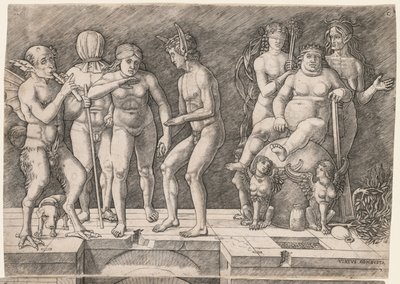 Allegorie van de Val van de Onwetende Mensheid: Virtus Combusta door Giovanni Antonio da Brescia