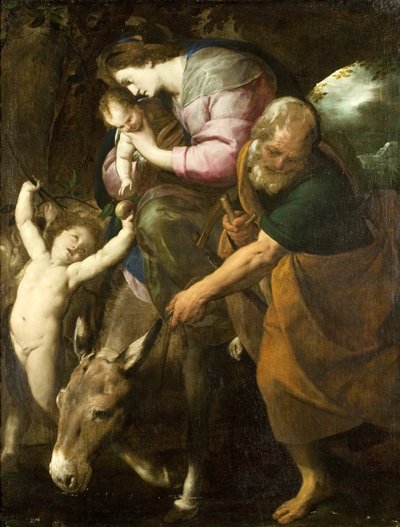 De Vlucht naar Egypte, c.1600-10 door Giovanni Battista  Crespi