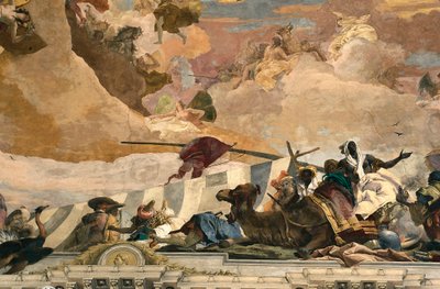 Allegorie van Afrika. Fresco van Giovanni Battista Tiepolo (1696-1770) door Giovanni Battista Tiepolo