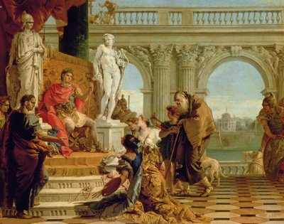 Maecenas Presenteert de Vrije Kunsten aan Keizer Augustus (63BC-14AD) c.1745 door Giovanni Battista Tiepolo