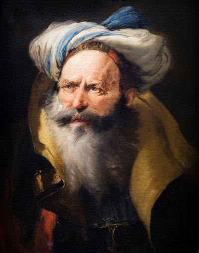 Het hoofd van een oude man, circa 1752 (Olieverf op doek) door Giovanni Battista (1696-1770) Tiepolo