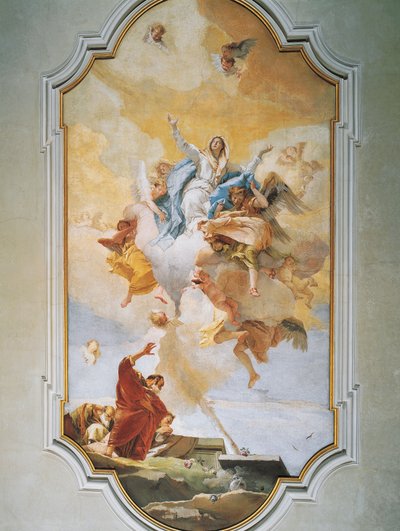 Hemelvaart, door Giovanni Battista Tiepolo, fresco, Oratorium van Zuiverheid, Udine door Giovanni Battista Tiepolo
