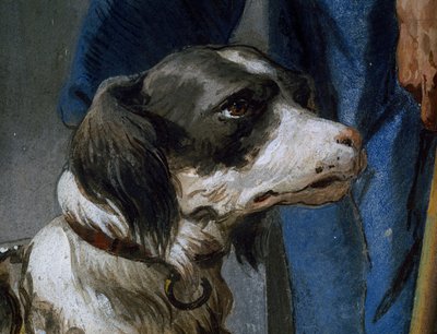 Hond Argo, detail uit fresco door Giovanni Battista Tiepolo (1696-1770) door Giovanni Battista Tiepolo