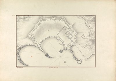 Pianta di Rodi door Giovanni Battista Borra