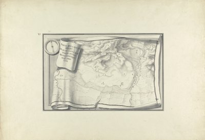 Plan van de ruïnes in Sardis met overblijfselen van oude gebouwen die nog bestaan in 1750, ca. 1750 door Giovanni Battista Borra