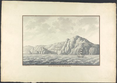 Scoglio di Silla nel Faro di Mesina door Giovanni Battista Borra