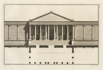 Staander van de grote ingang naar de tempelhof, 1753 door Giovanni Battista Borra