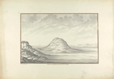 Westelijk uitzicht op de berg Tabor door Giovanni Battista Borra