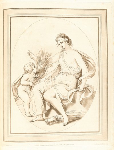Een Collectie van Prenten naar de Schetsen en Tekeningen van de Laatste Beroemde Giovanni Battista Cipriani, Esqr R.A. door Giovanni Battista Cipriani