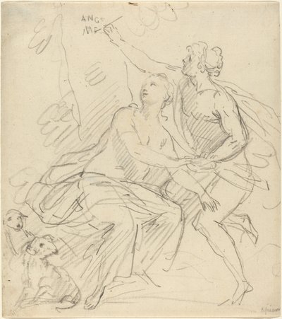 Angelica en Medoro door Giovanni Battista Cipriani