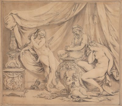 Ontwerp voor een monument ter nagedachtenis aan Michelangelo door Giovanni Battista Cipriani
