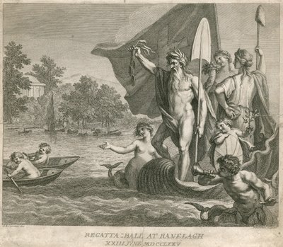 Regatta Bal in Ranelagh Gardens, Millbank, Londen, 23 juni 1775 door Giovanni Battista Cipriani