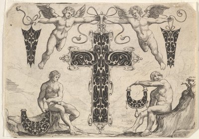 Kruisvormige Hanger en Vier Andere Motieven door Giovanni Battista Costantini