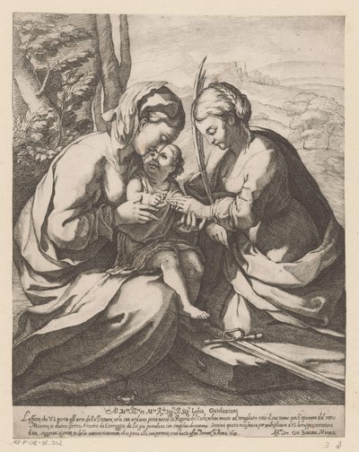 Het mystieke huwelijk van de heilige Catharina door Giovanni Battista Mercati