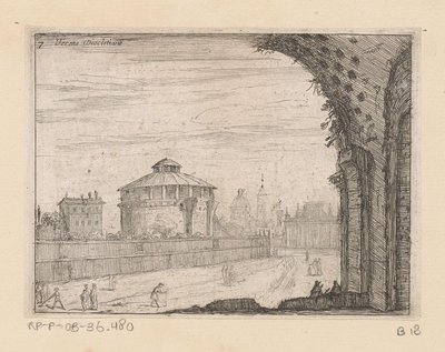 Resten van de Thermen van Diocletianus te Rome door Giovanni Battista Mercati